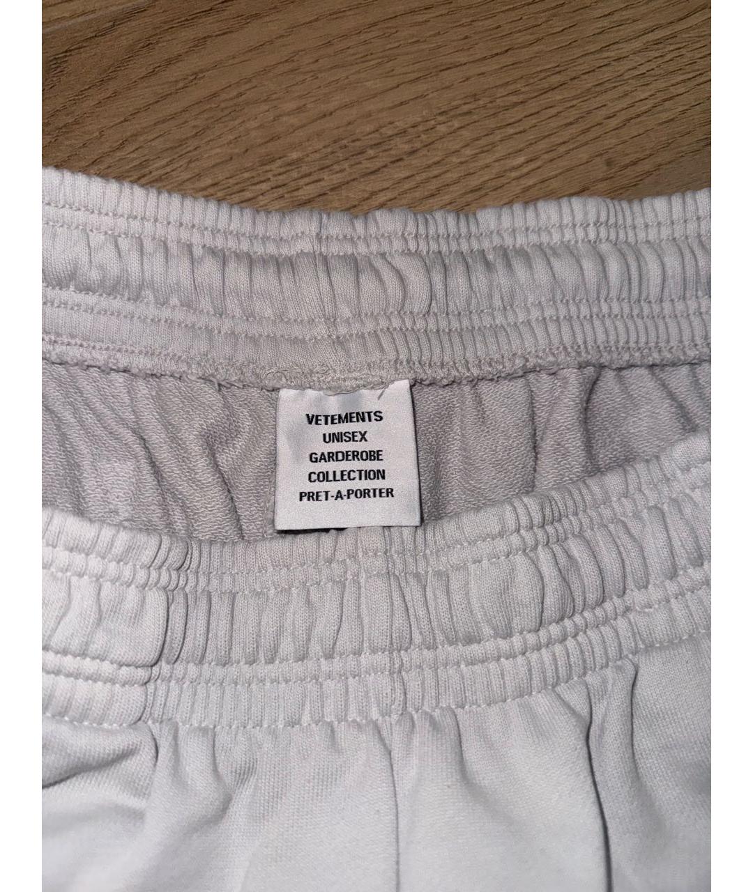 VETEMENTS Серые хлопковые шорты, фото 3