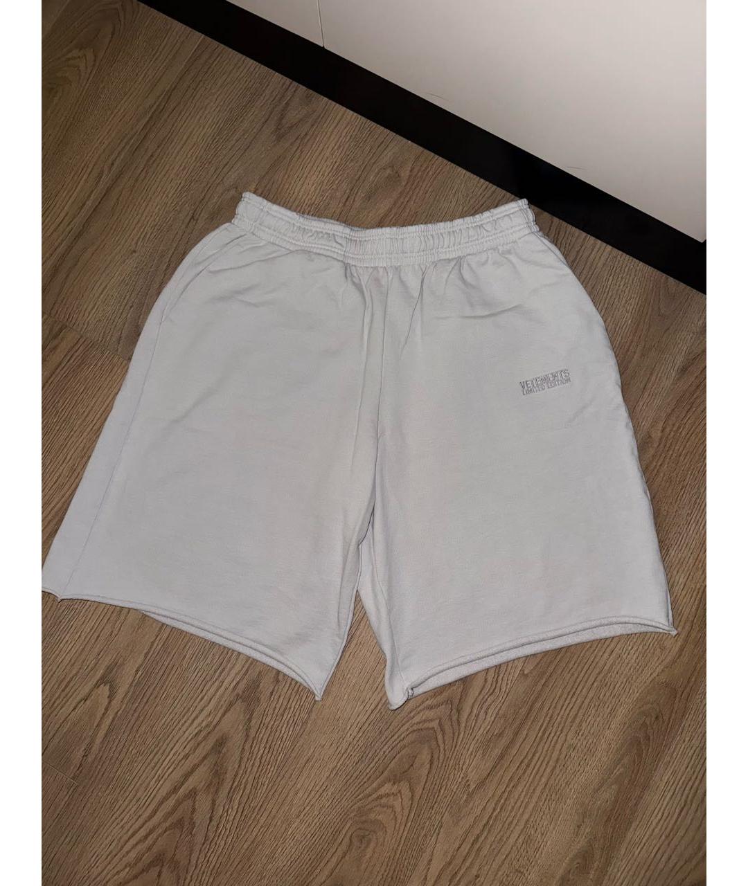 VETEMENTS Серые хлопковые шорты, фото 6