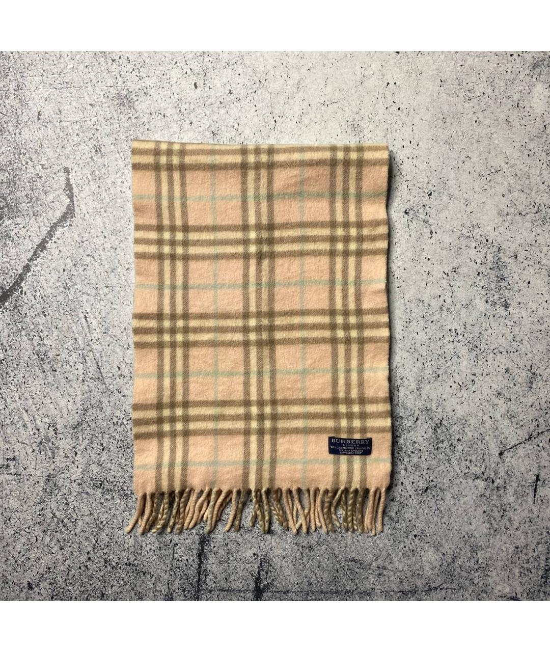 BURBERRY Бежевый кашемировый шарф, фото 5