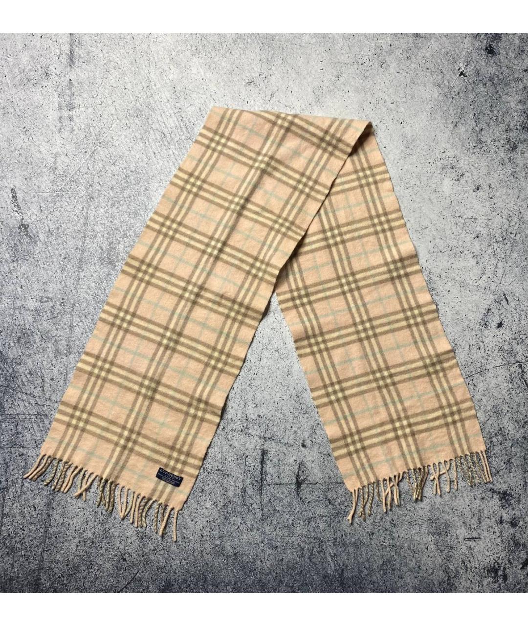 BURBERRY Бежевый кашемировый шарф, фото 4