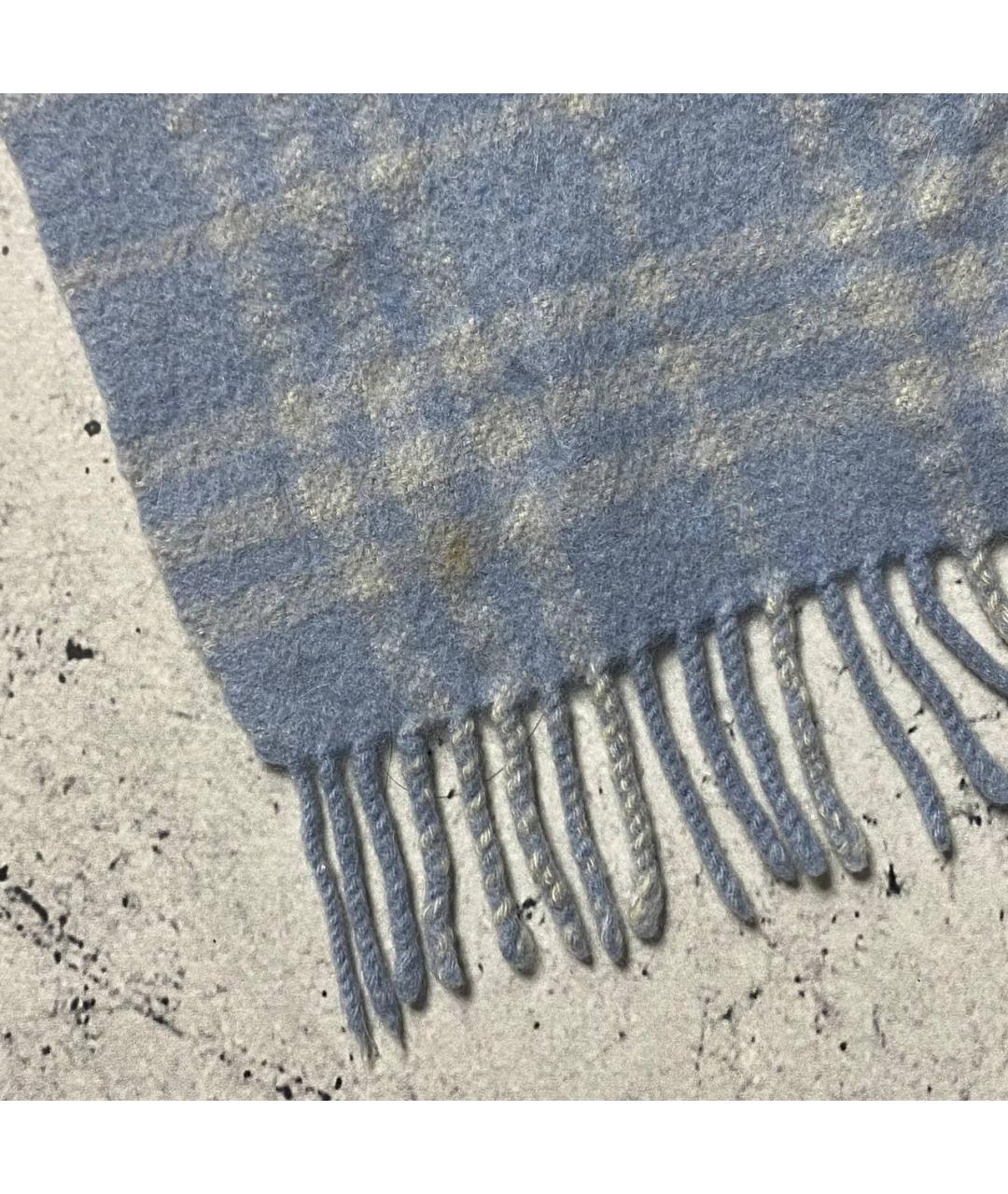 BURBERRY Синий кашемировый шарф, фото 8