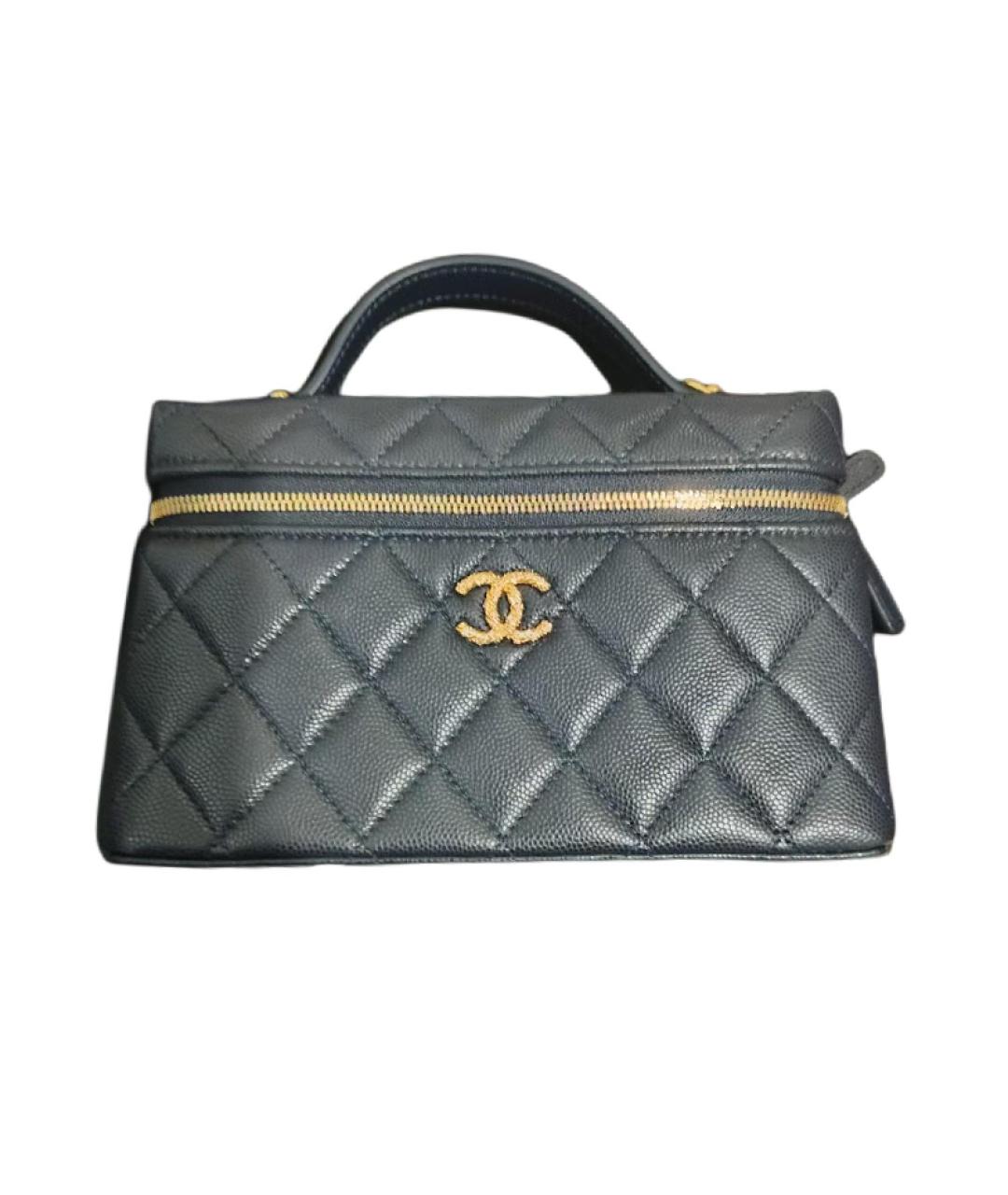 CHANEL Серая кожаная косметичка, фото 1