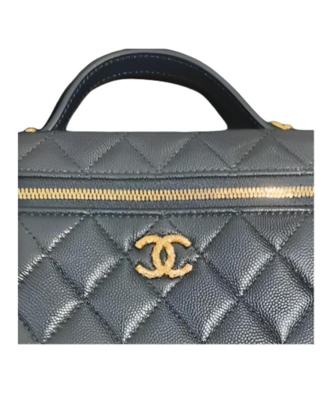 CHANEL Серая кожаная косметичка, фото 2