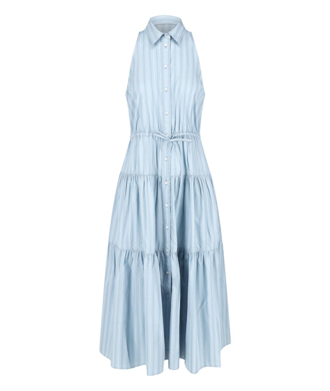 RALPH LAUREN Голубое хлопковое платье, фото 1