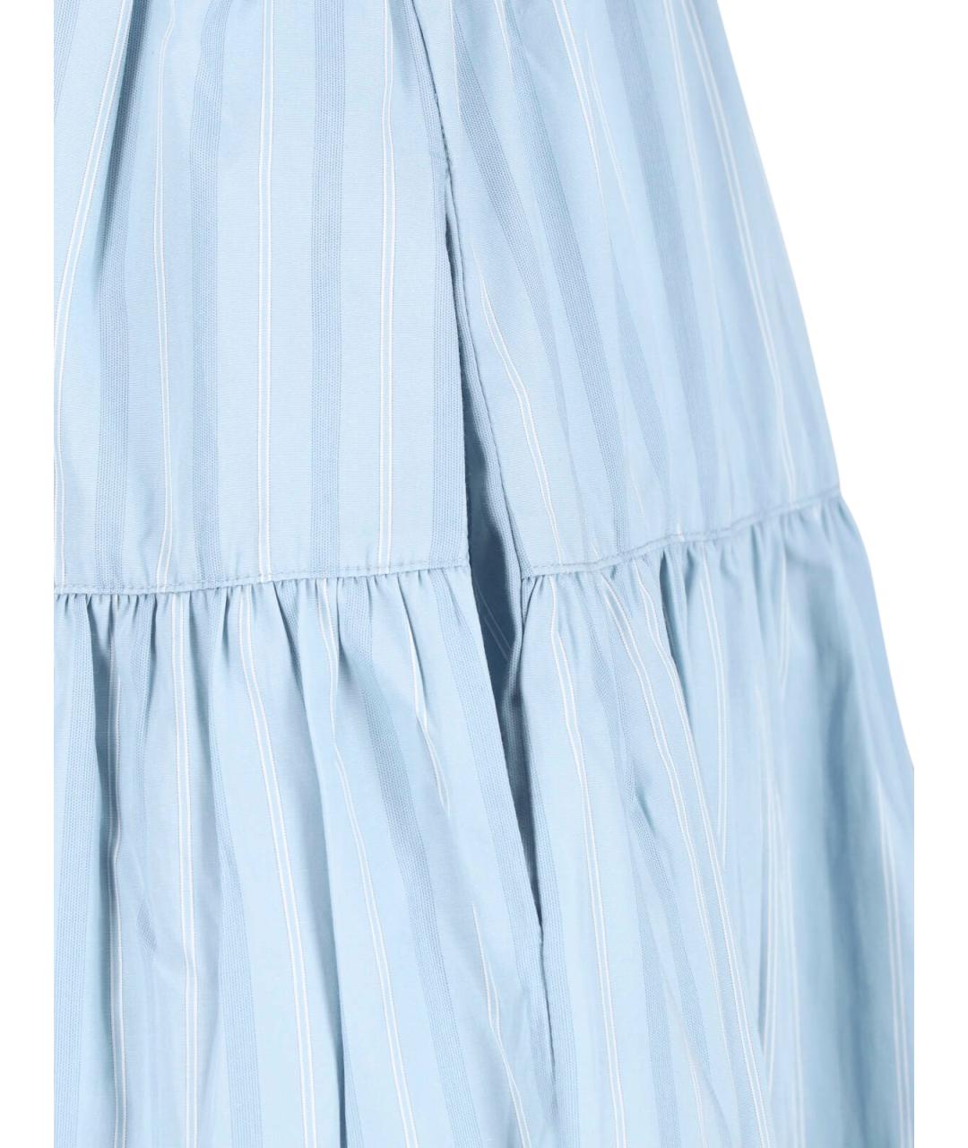 RALPH LAUREN Голубое хлопковое платье, фото 5