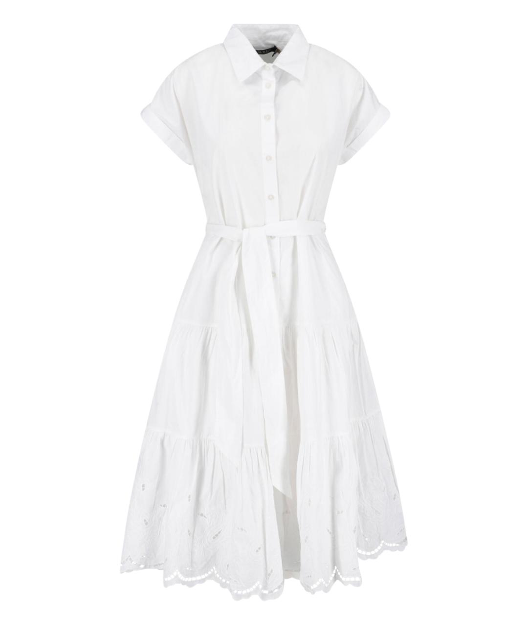 RALPH LAUREN Белое хлопковое платье, фото 1
