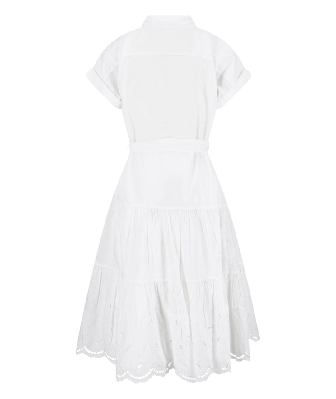 RALPH LAUREN Белое хлопковое платье, фото 2