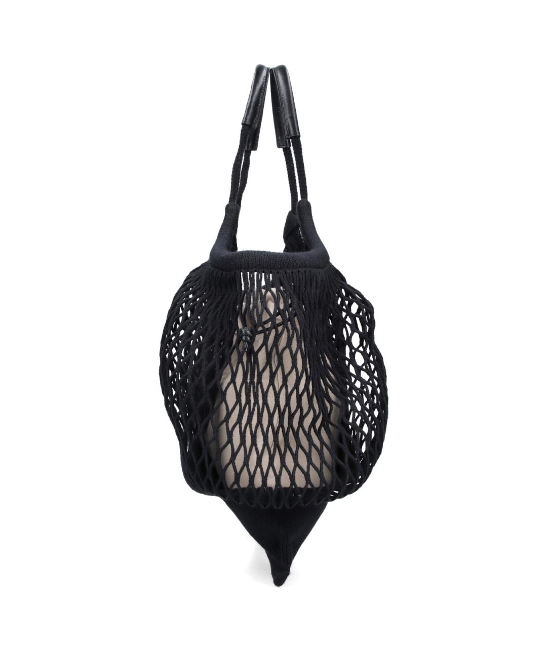 HEREU Черная хлопковая сумка тоут, фото 5