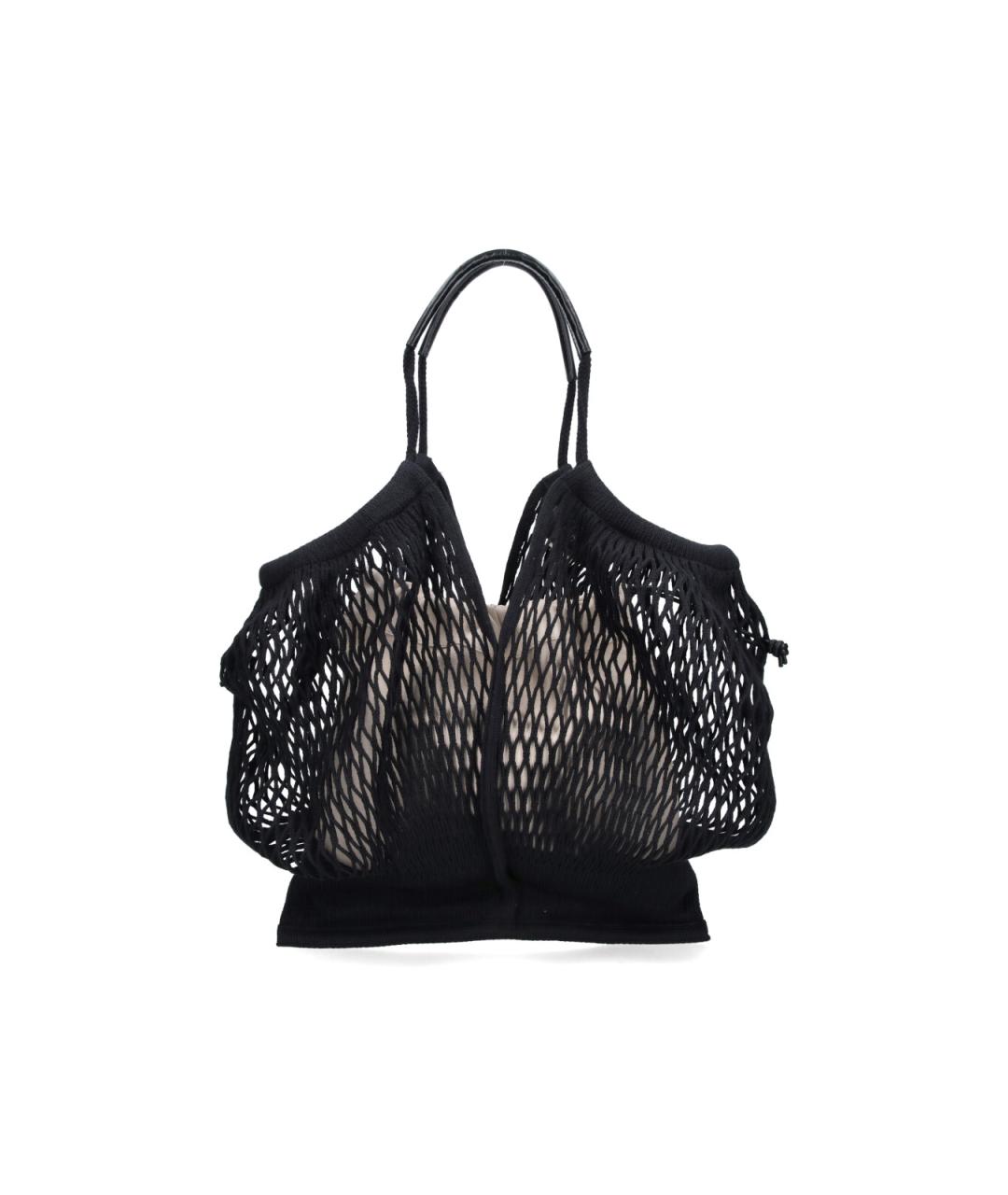 HEREU Черная хлопковая сумка тоут, фото 1