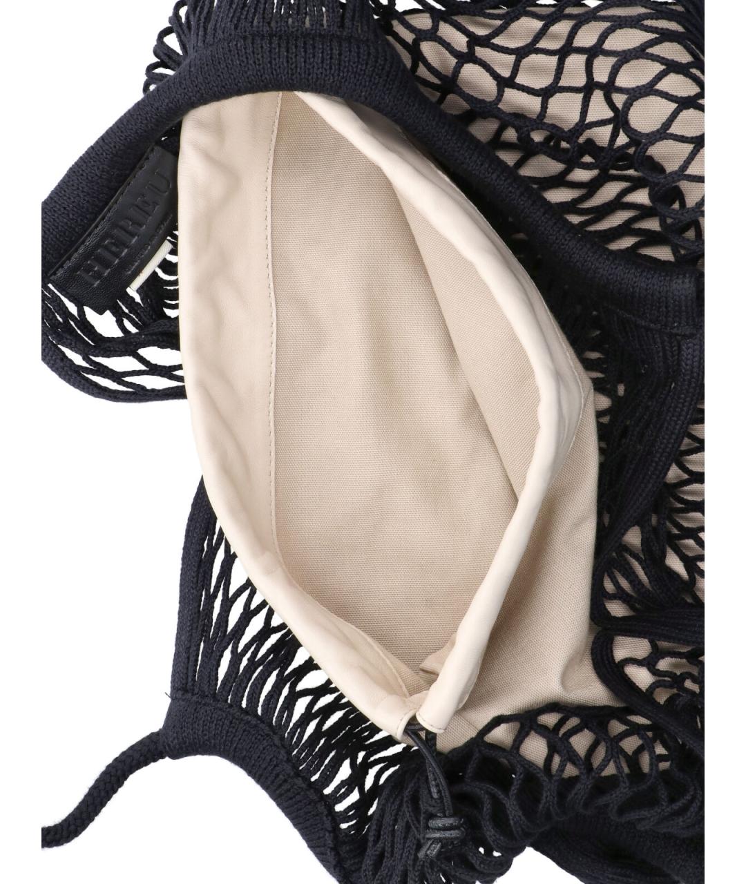 HEREU Черная хлопковая сумка тоут, фото 4