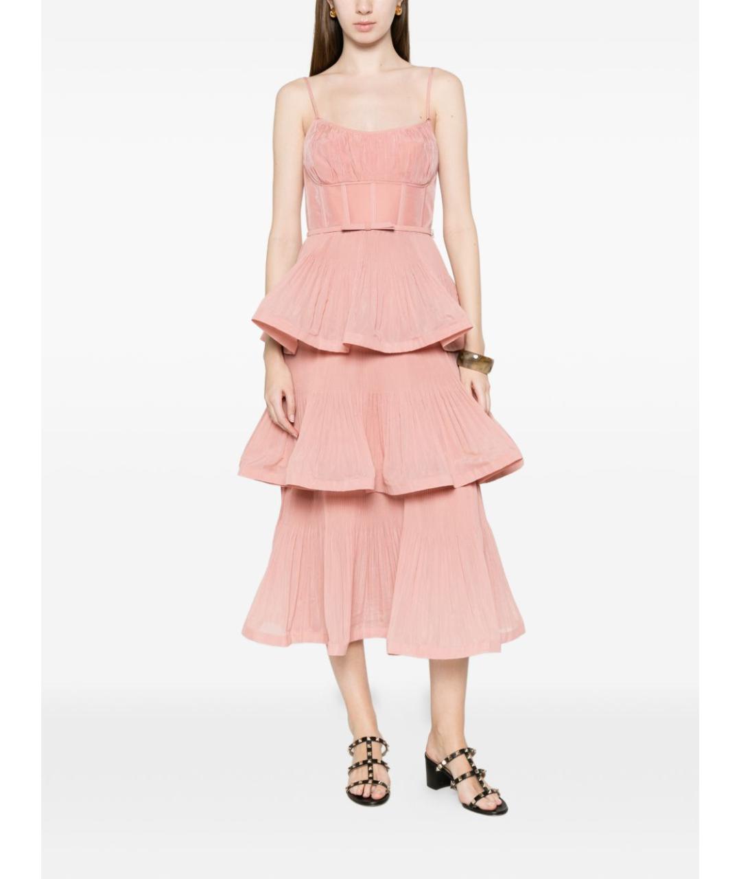 ZIMMERMANN Розовое коктейльное платье, фото 2