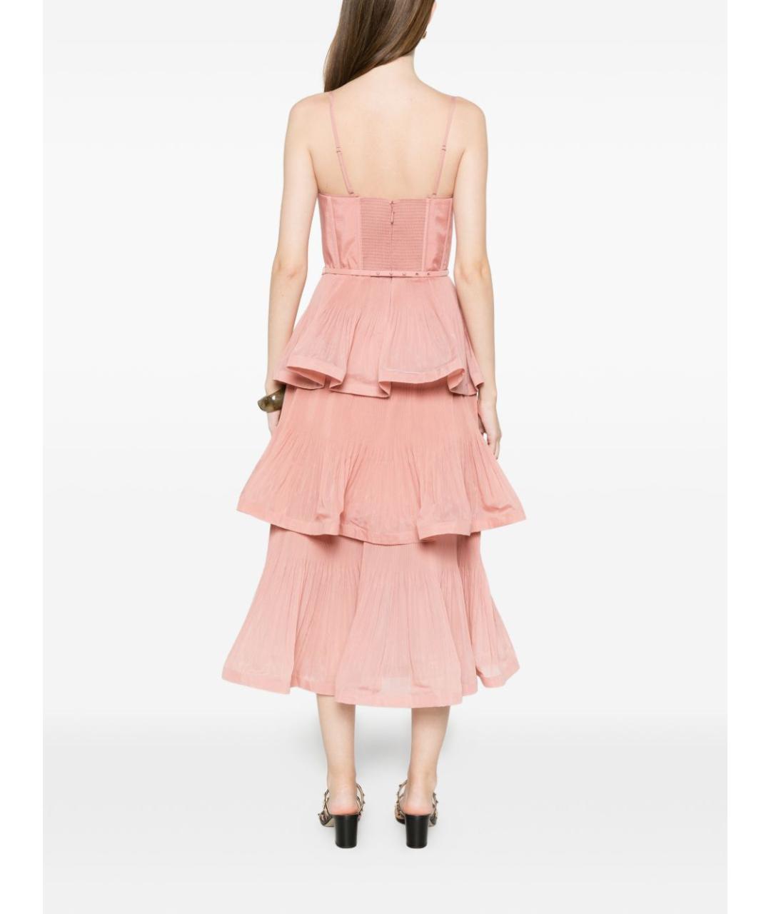 ZIMMERMANN Розовое коктейльное платье, фото 3
