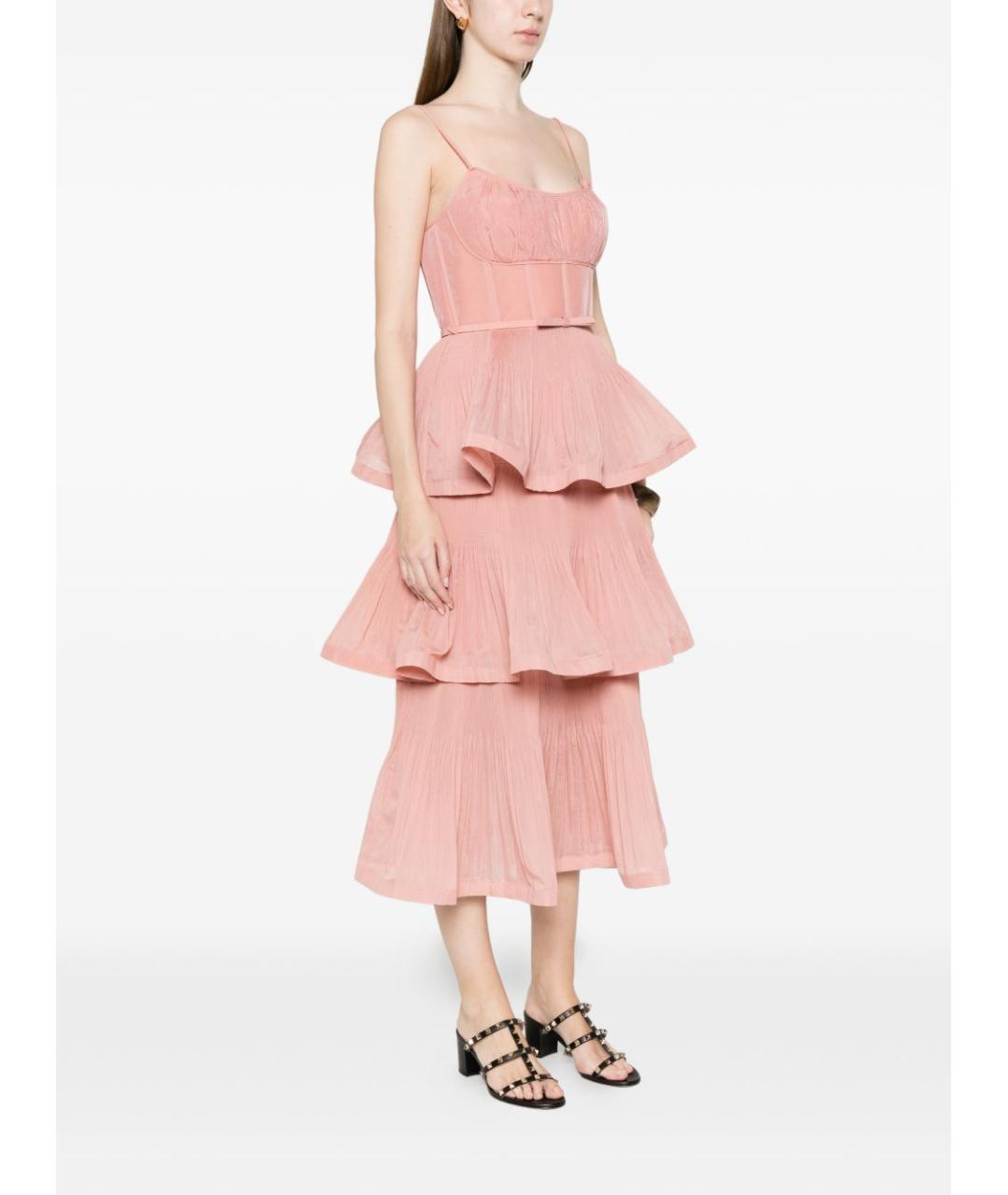 ZIMMERMANN Розовое коктейльное платье, фото 5