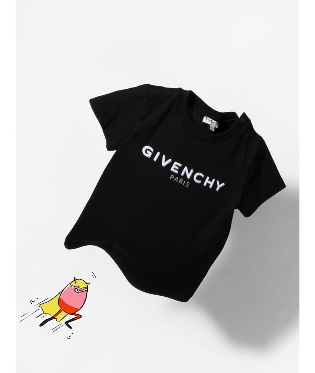 GIVENCHY KIDS Черная хлопковая детская футболка, фото 2