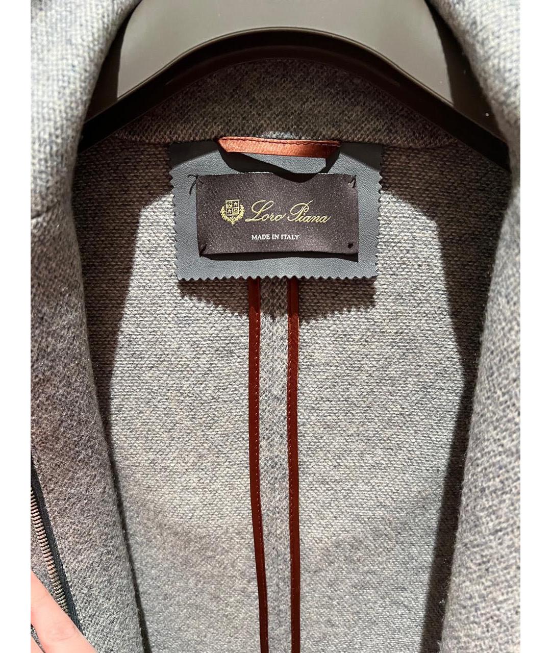 LORO PIANA Серое кашемировое пальто, фото 3