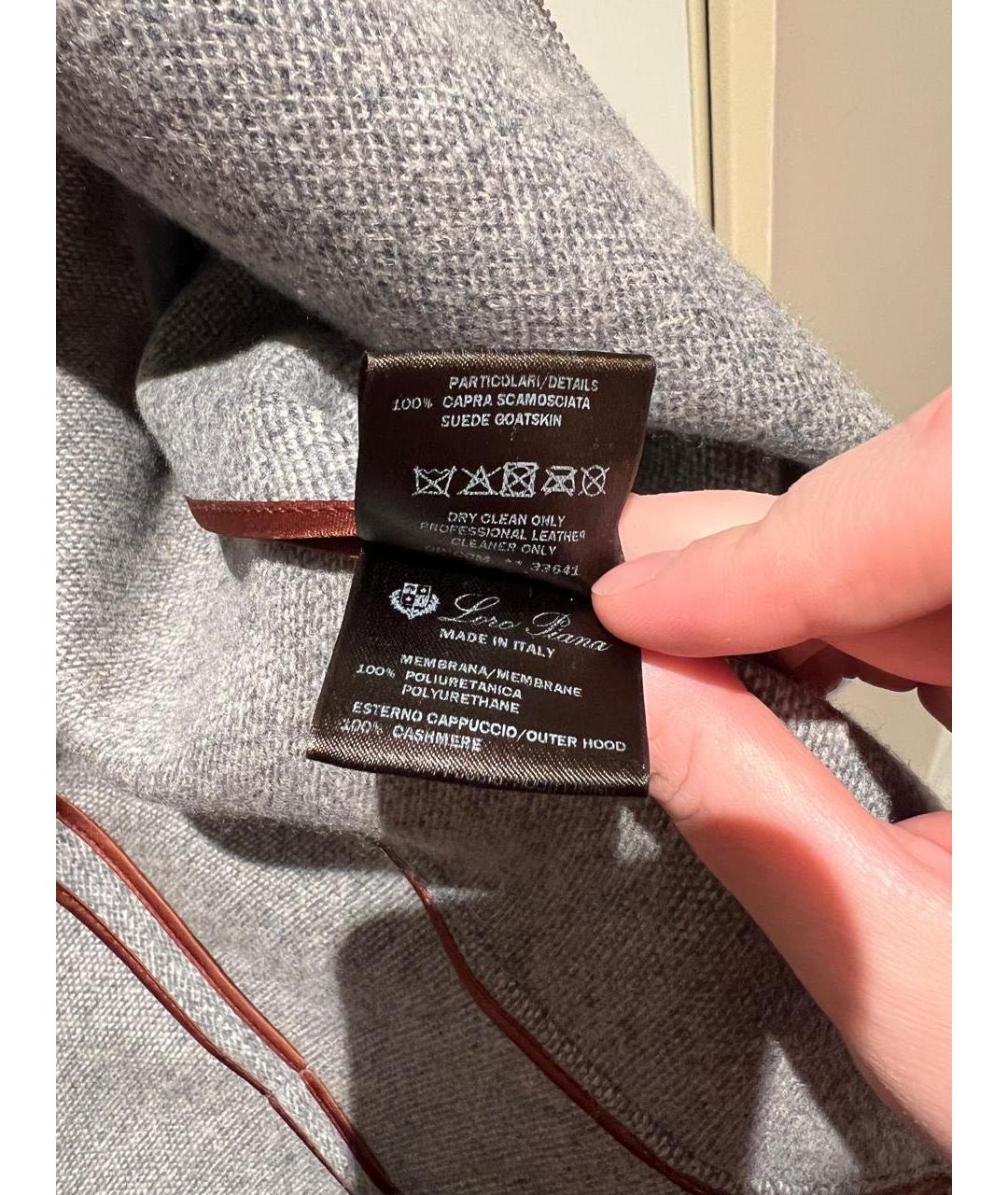 LORO PIANA Серое кашемировое пальто, фото 5