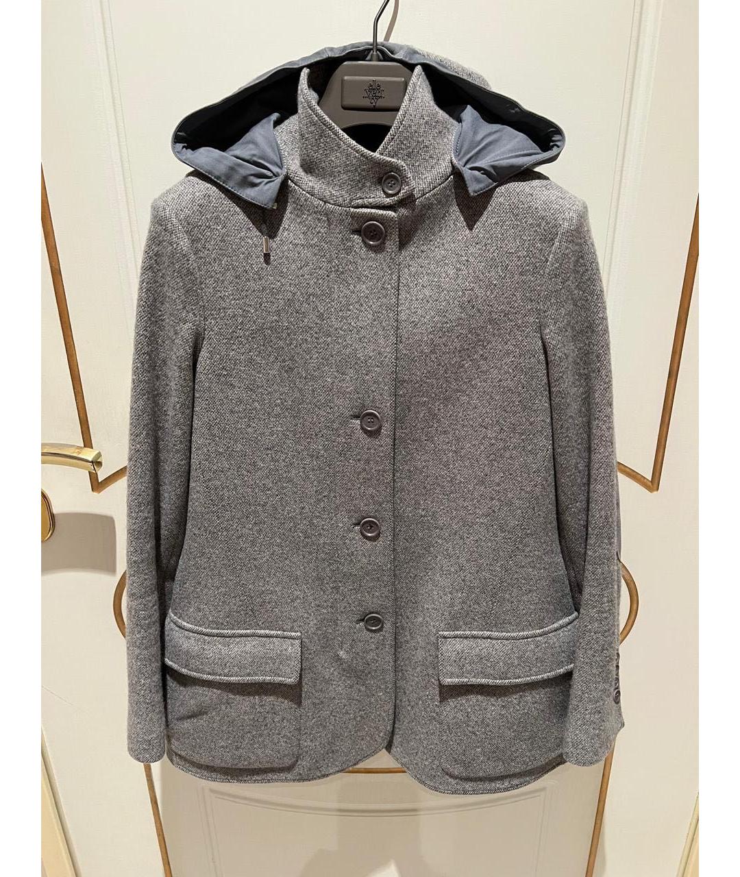 LORO PIANA Серое кашемировое пальто, фото 6