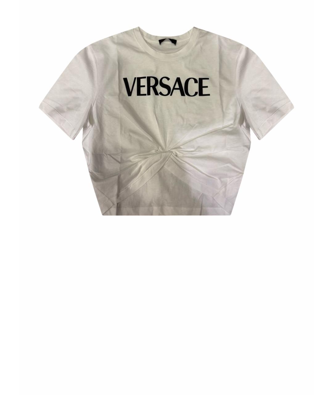 VERSACE Белая хлопковая футболка, фото 1