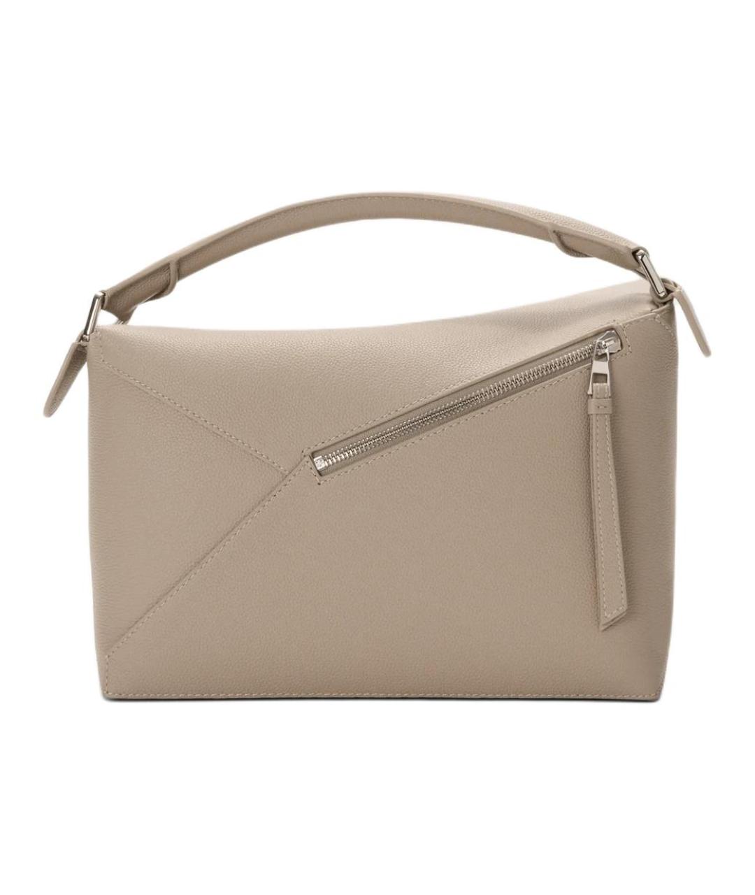 LOEWE Бежевая кожаная сумка через плечо, фото 5