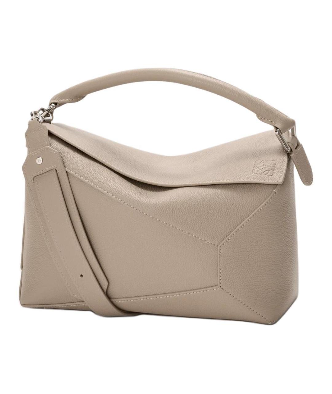 LOEWE Бежевая кожаная сумка через плечо, фото 1