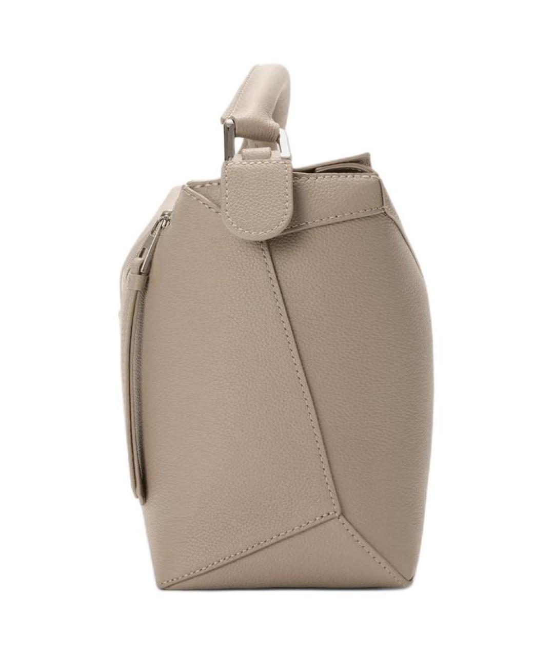 LOEWE Бежевая кожаная сумка через плечо, фото 4