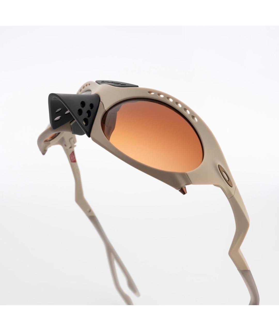 OAKLEY Бежевые пластиковые солнцезащитные очки, фото 5