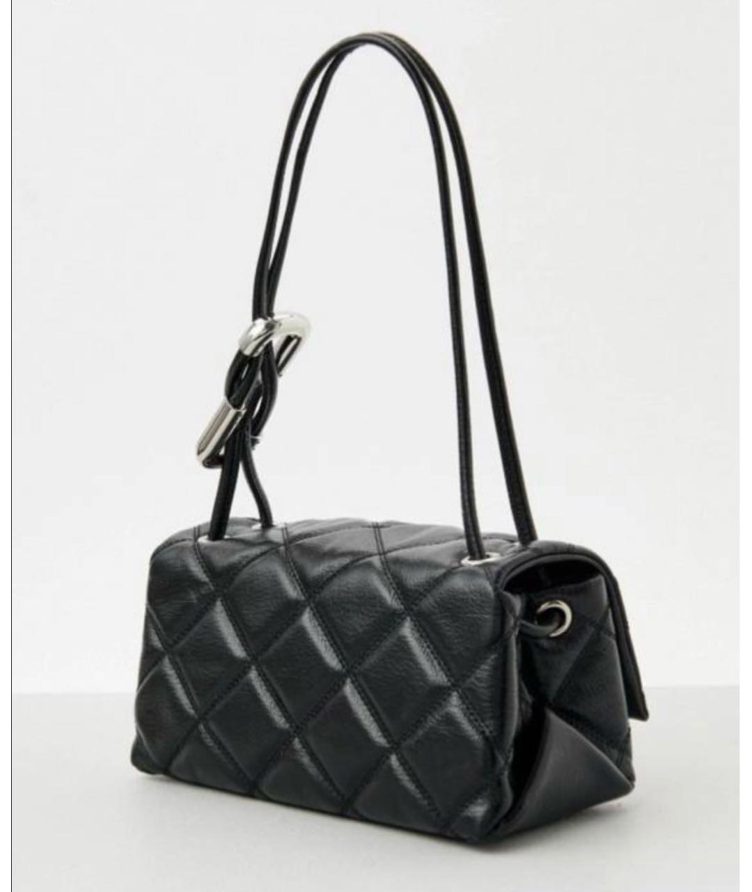 MARC JACOBS Черная кожаная сумка с короткими ручками, фото 2