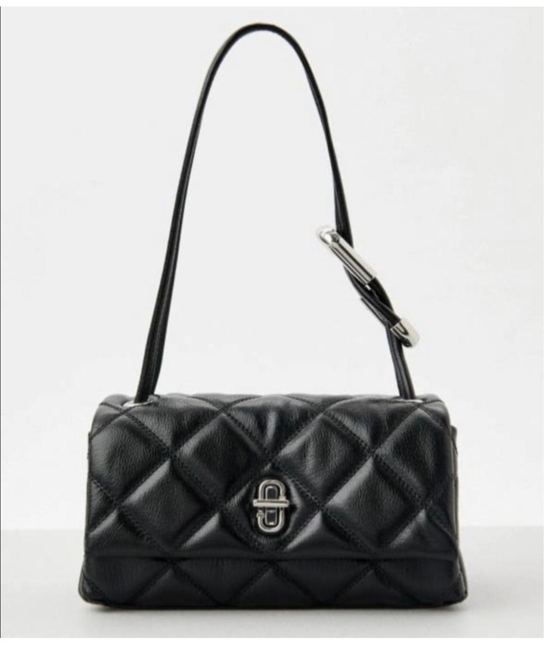 MARC JACOBS Черная кожаная сумка с короткими ручками, фото 4