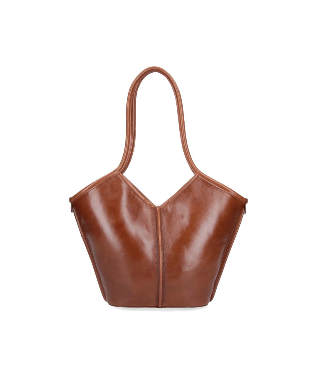 HEREU Коричневая кожаная сумка тоут, фото 1