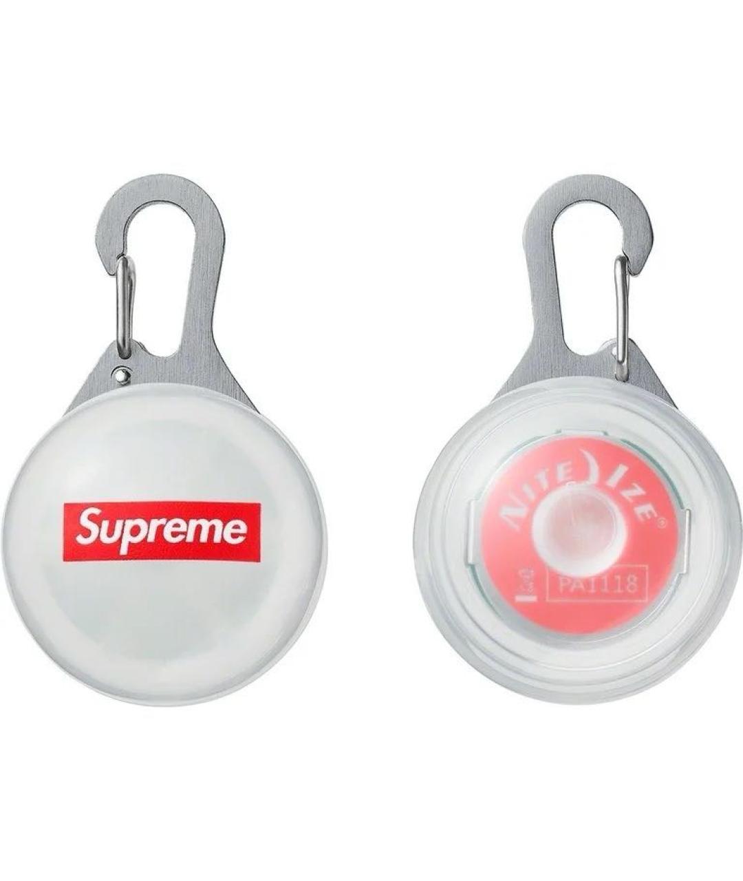 SUPREME Белый брелок, фото 2