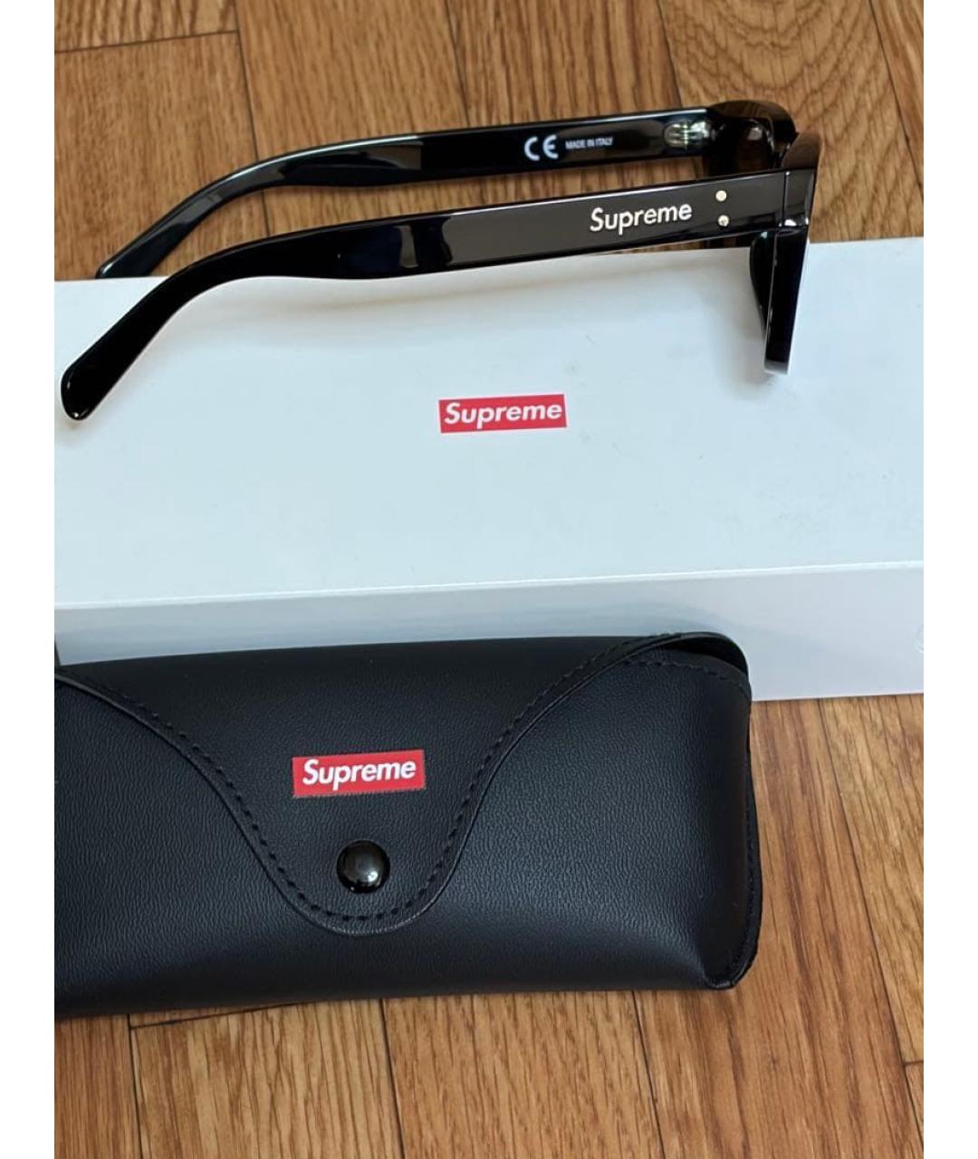 SUPREME Черные пластиковые солнцезащитные очки, фото 4