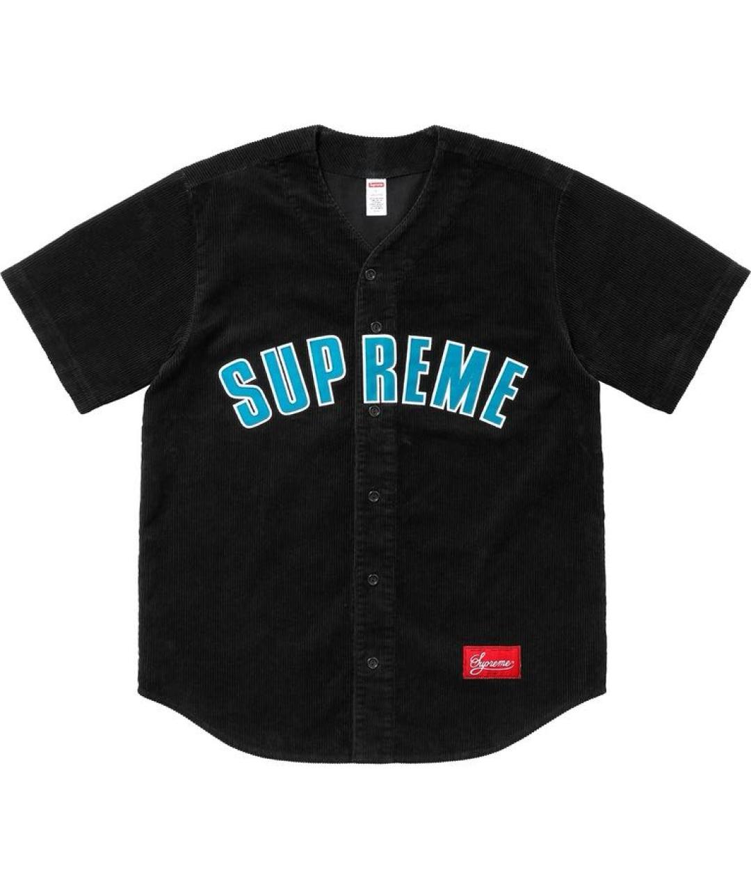 SUPREME Черная хлопковая футболка, фото 5