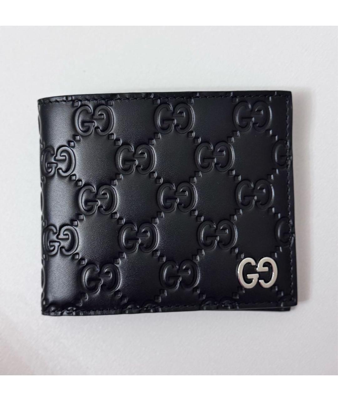 GUCCI Черный кожаный кошелек, фото 4