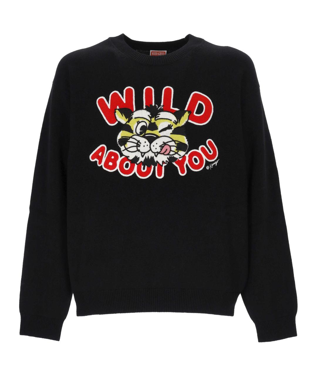 KENZO Черный шерстяной джемпер / свитер, фото 1