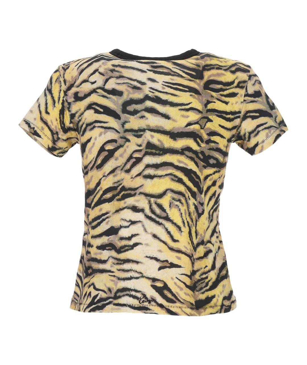 KENZO Оранжевая хлопковая футболка, фото 3