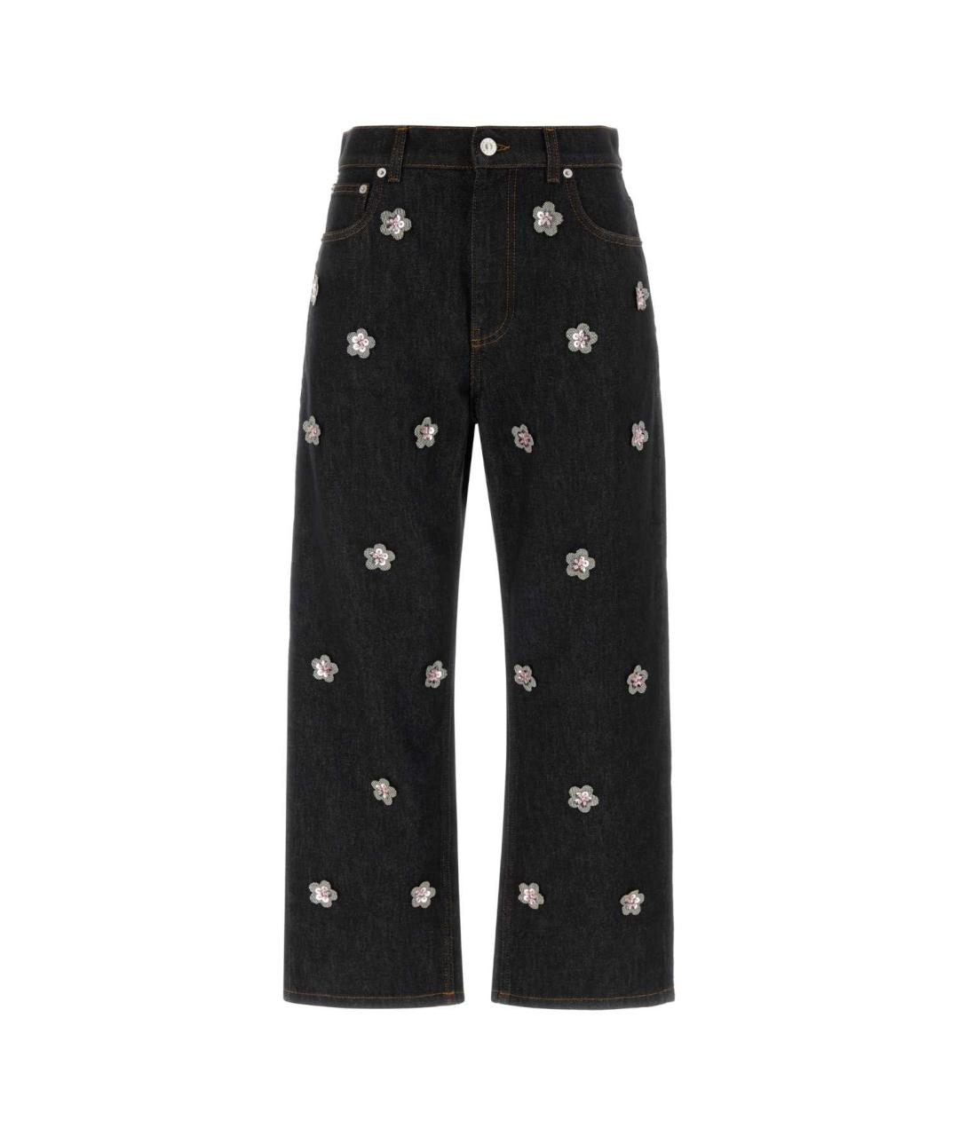 MARNI Синие хлопковые прямые брюки, фото 1