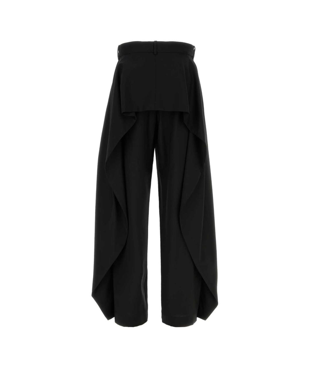 LOEWE Черные шерстяные брюки широкие, фото 2