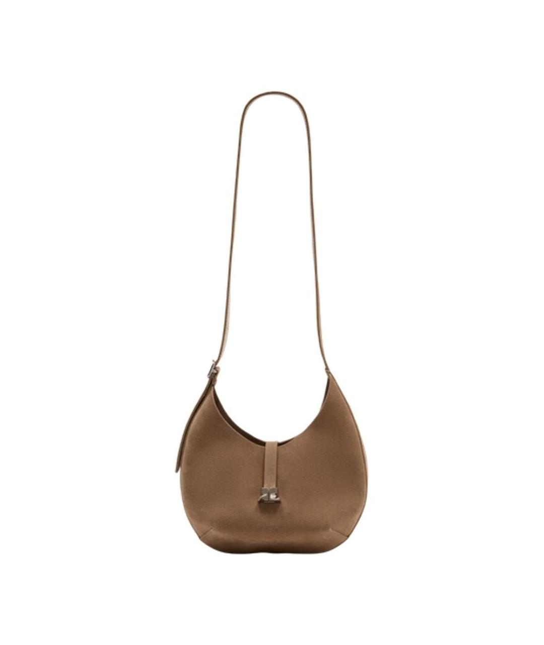 COURREGES Бежевая замшевая сумка через плечо, фото 1