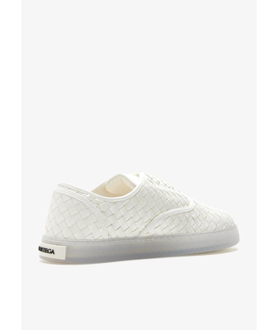 BOTTEGA VENETA Белые кожаные кроссовки, фото 3