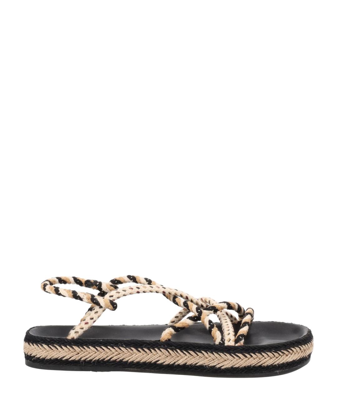 ISABEL MARANT Черные текстильные сандалии, фото 1