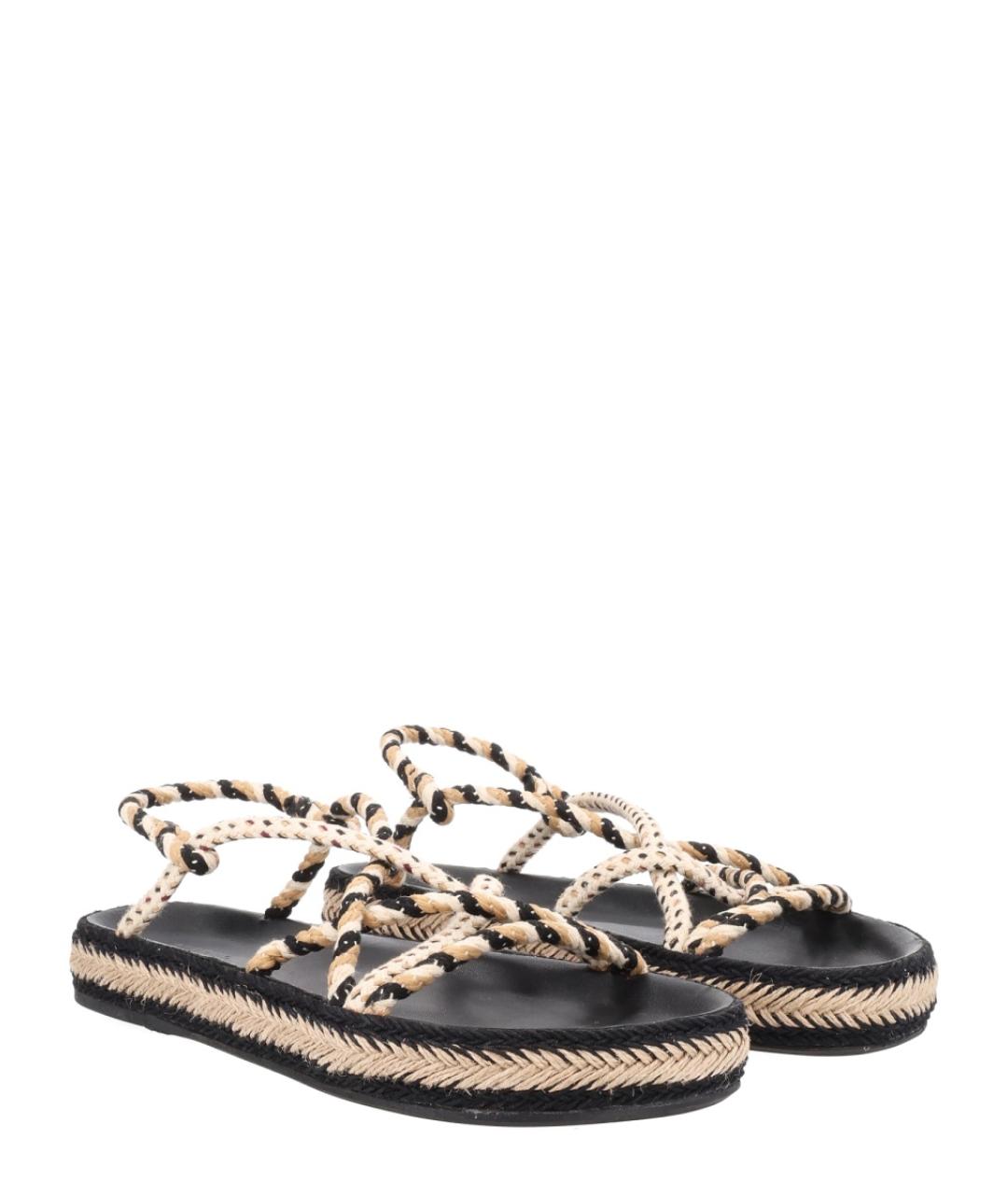 ISABEL MARANT Черные текстильные сандалии, фото 2