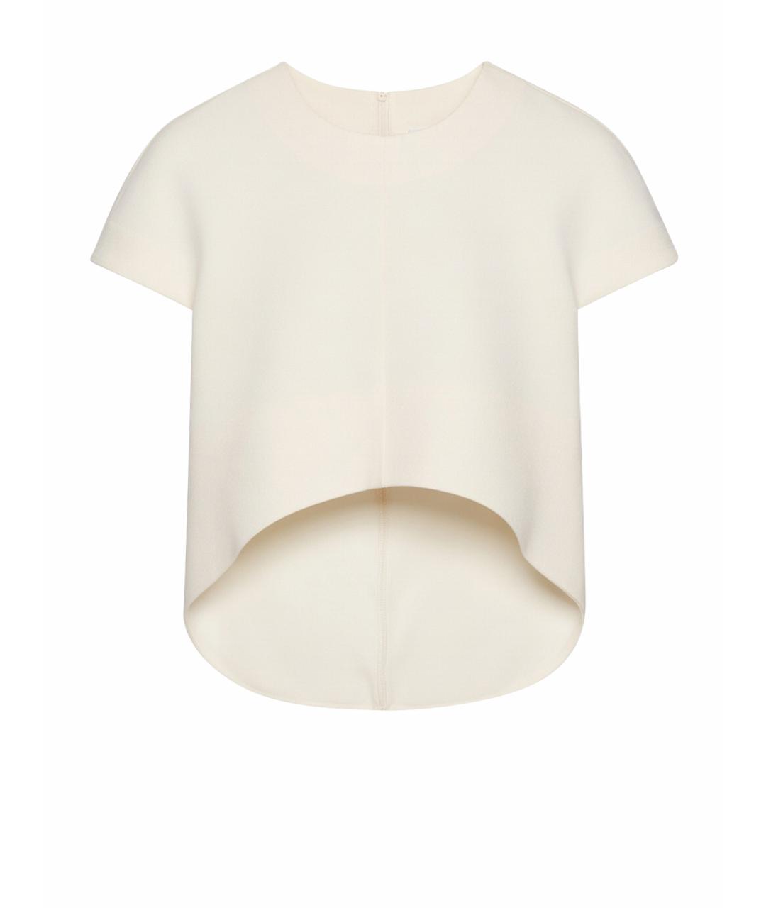 BALENCIAGA Белая шерстяная футболка, фото 1