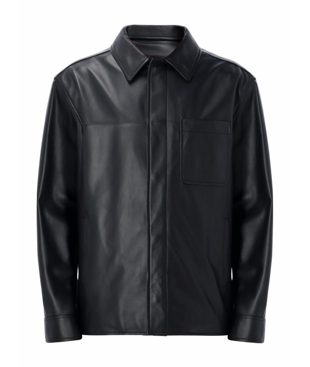 LOEWE Черная кожаная куртка, фото 1