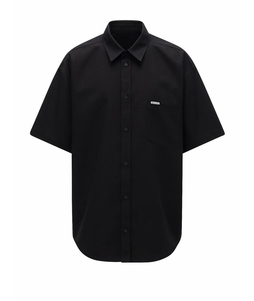 BALENCIAGA Черная хлопковая кэжуал рубашка, фото 1