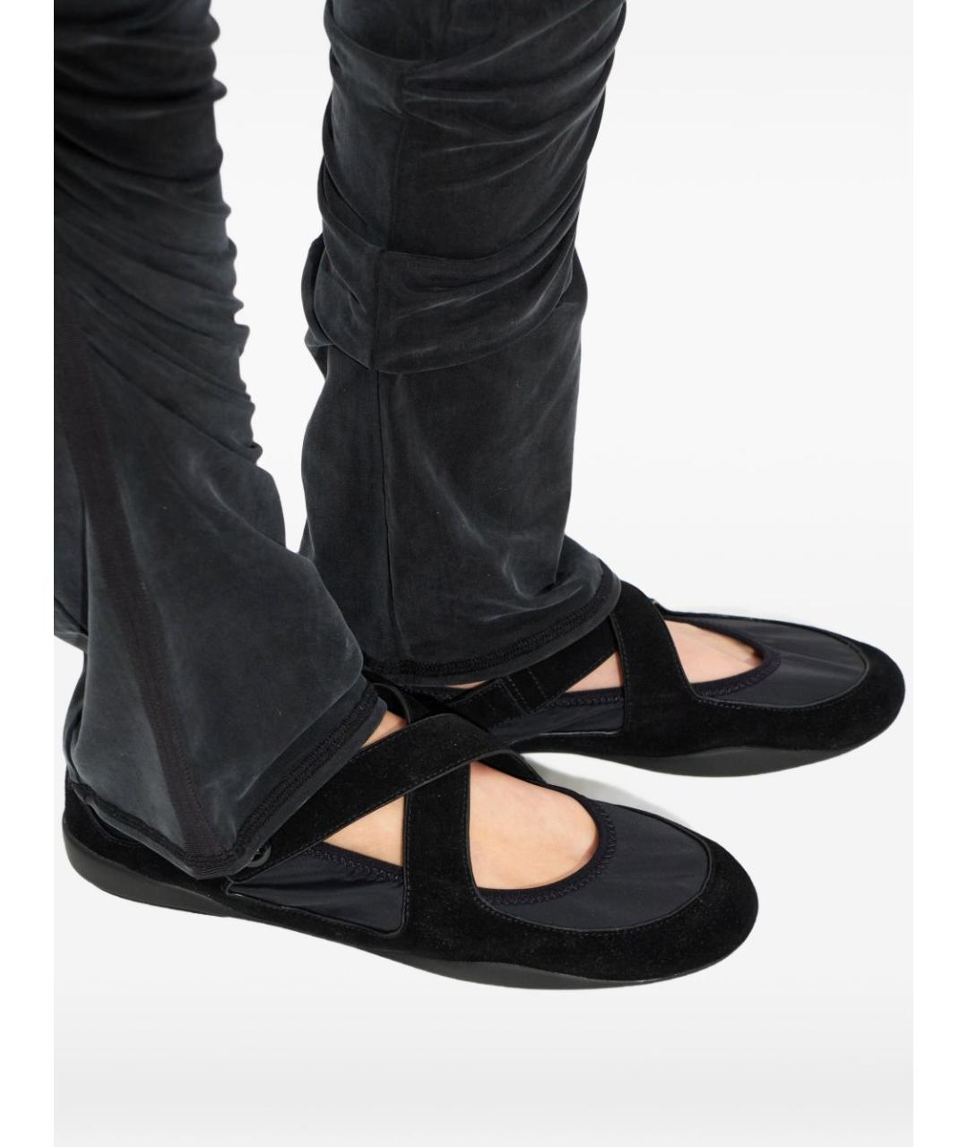 TORY BURCH Черные кожаные балетки, фото 2