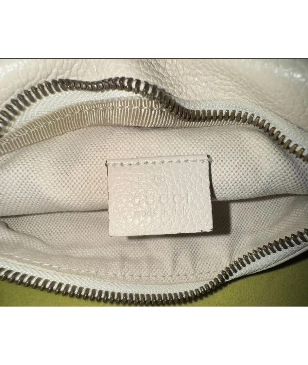 GUCCI Белая кожаная поясная сумка, фото 3
