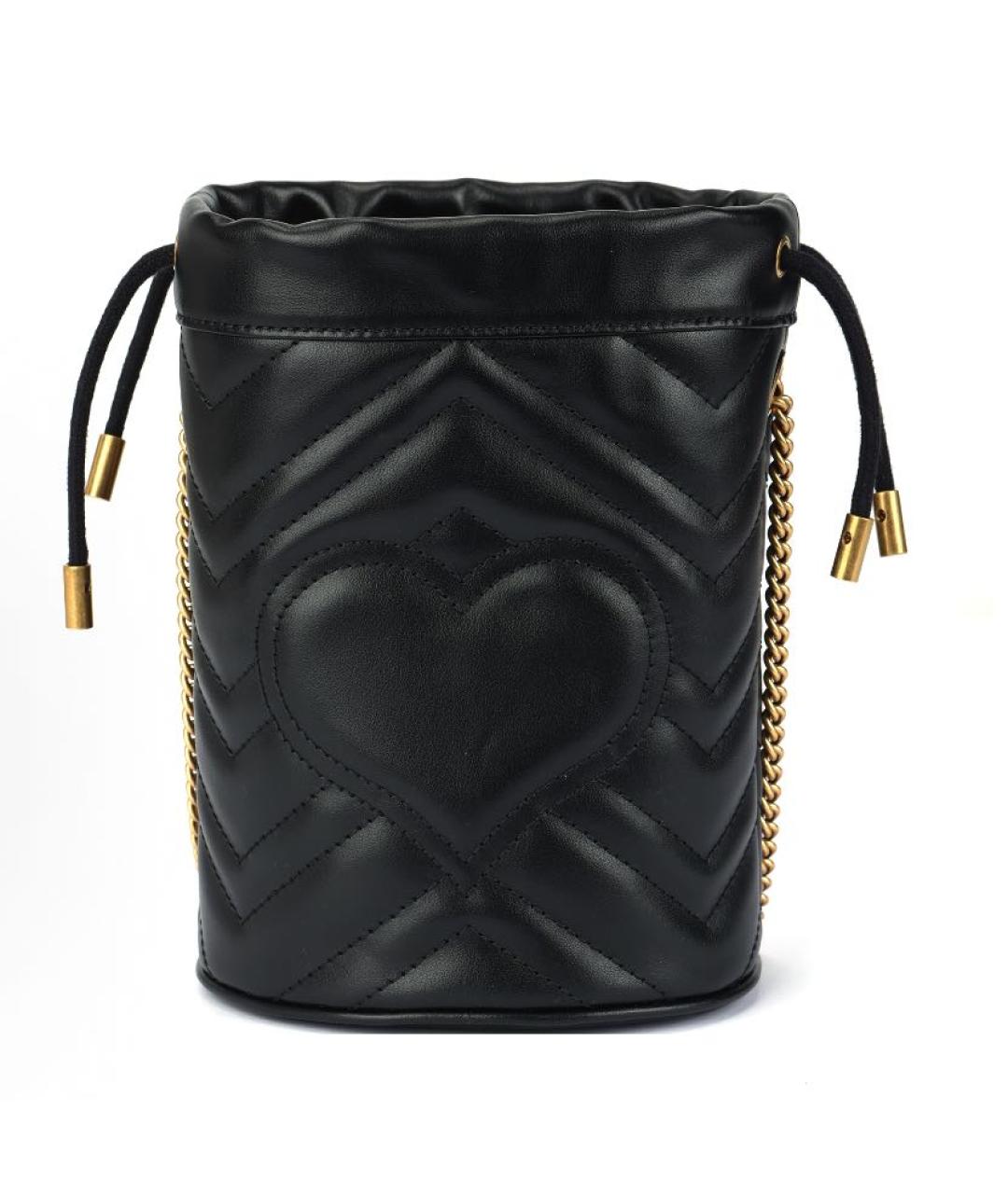 GUCCI Черная кожаная сумка через плечо, фото 2