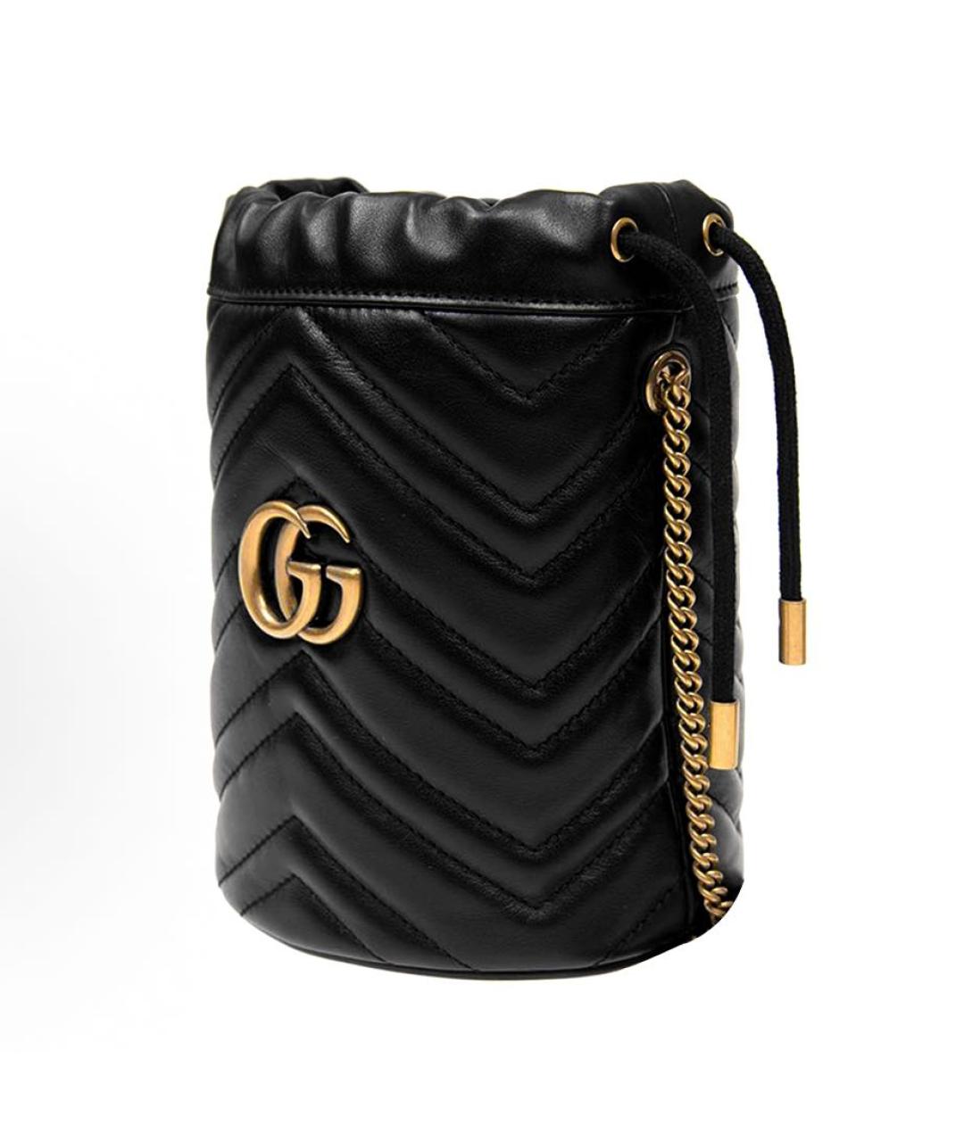 GUCCI Черная кожаная сумка через плечо, фото 6