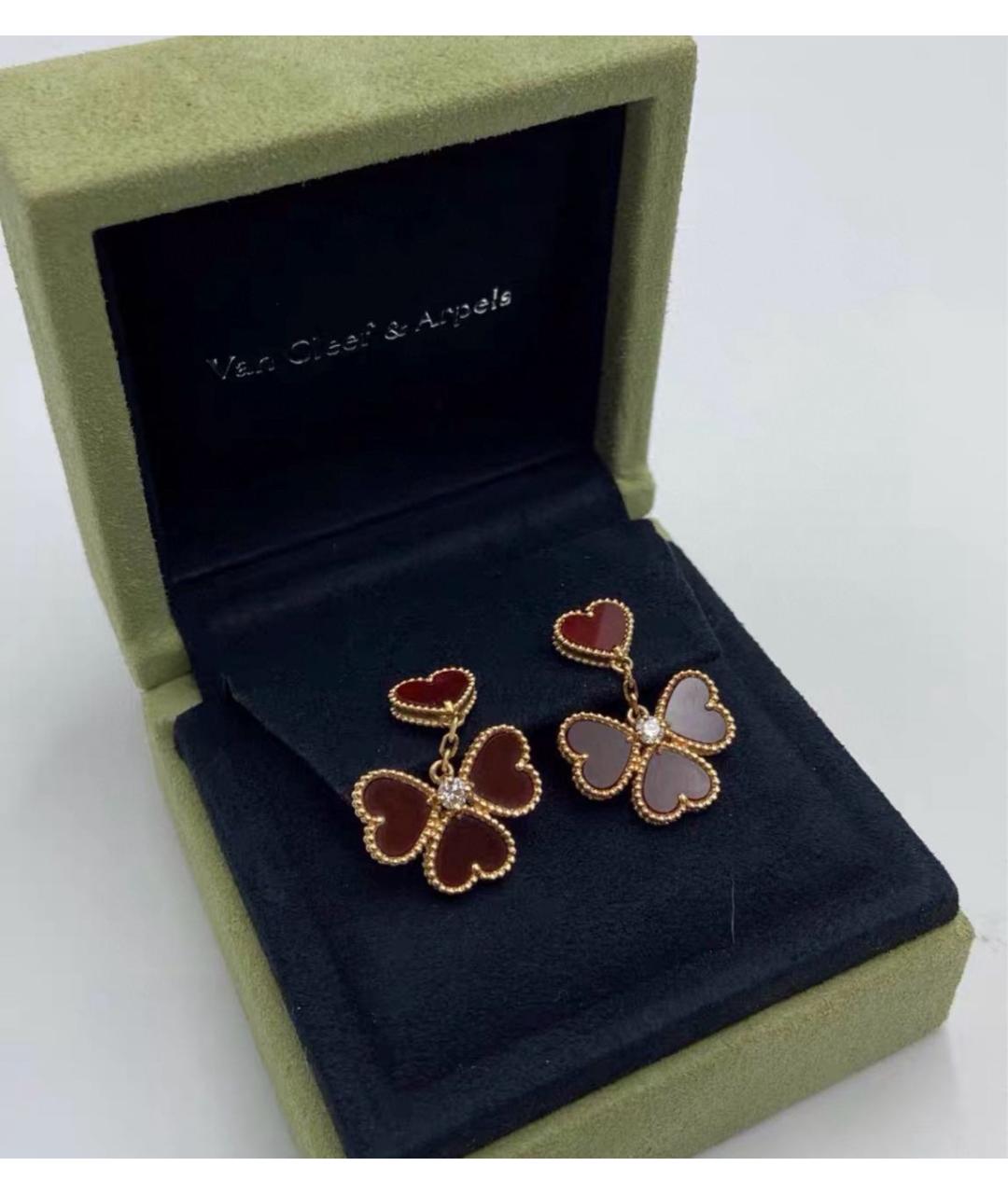 VAN CLEEF & ARPELS Красные серьги из желтого золота, фото 5