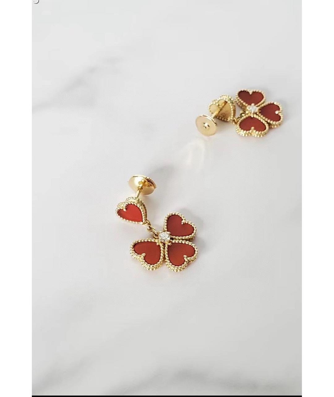 VAN CLEEF & ARPELS Красные серьги из желтого золота, фото 3